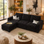 3-Seater Pull-Out Sofa Cum Bed with Storage Velvet Ottoman