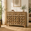 Royal Carved Solid Mango Wood Sideboard Storage Cabinet