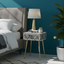 Charbagh Bone Inlay 1 Drawer Bedside Table Gold-Finish Legs