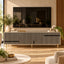 Black & White Bone Inlay 3 Door TV Unit Media Cabinet