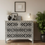 Dwarka Black & White Bone Inlay Chest of Drawers with Geometric Pattern
