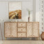 Rooprekha Floral Pattern Wooden Inlay 4-door and 3 drawers cabinet