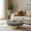 Rajwada Black and White Leaf Bone inlay Coffee Table