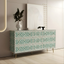 Moroccan Bone Inlay Sage Green 9 Drawers Sideboard / Cabinet