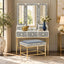Mandvi Bone Inly Dressing Table with Seating Stool