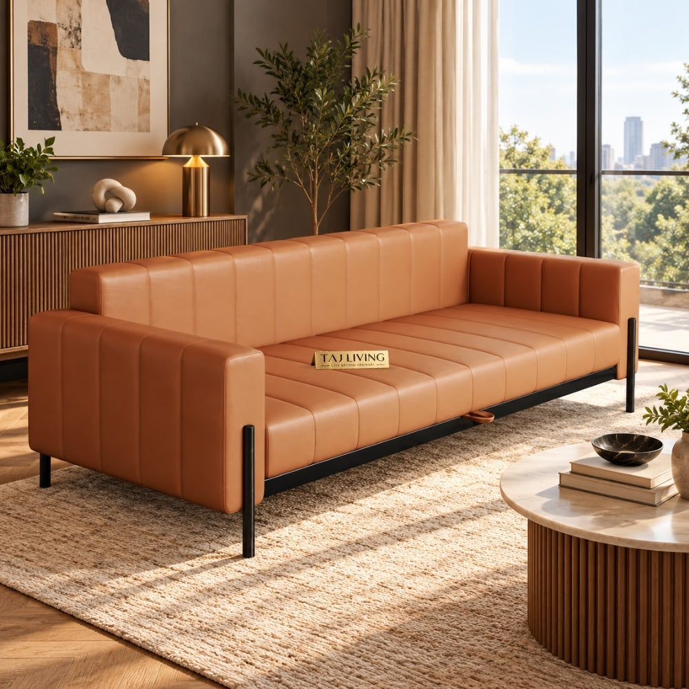 Luxury Style Leather Sofa Cum Bed