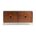 Vasudha Carved Wood Peacock 4 Door Storage Sideboard