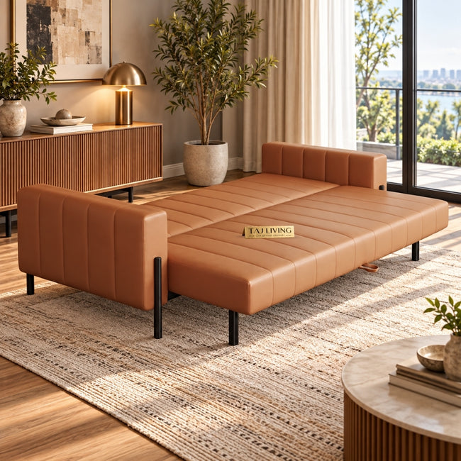 Luxury Style Leather Sofa Cum Bed Main Image