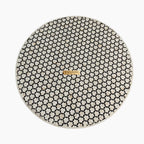 Black Bone Inlay Targua Round Coffee Table with Brass Base | Handmade Luxury Coffee Table