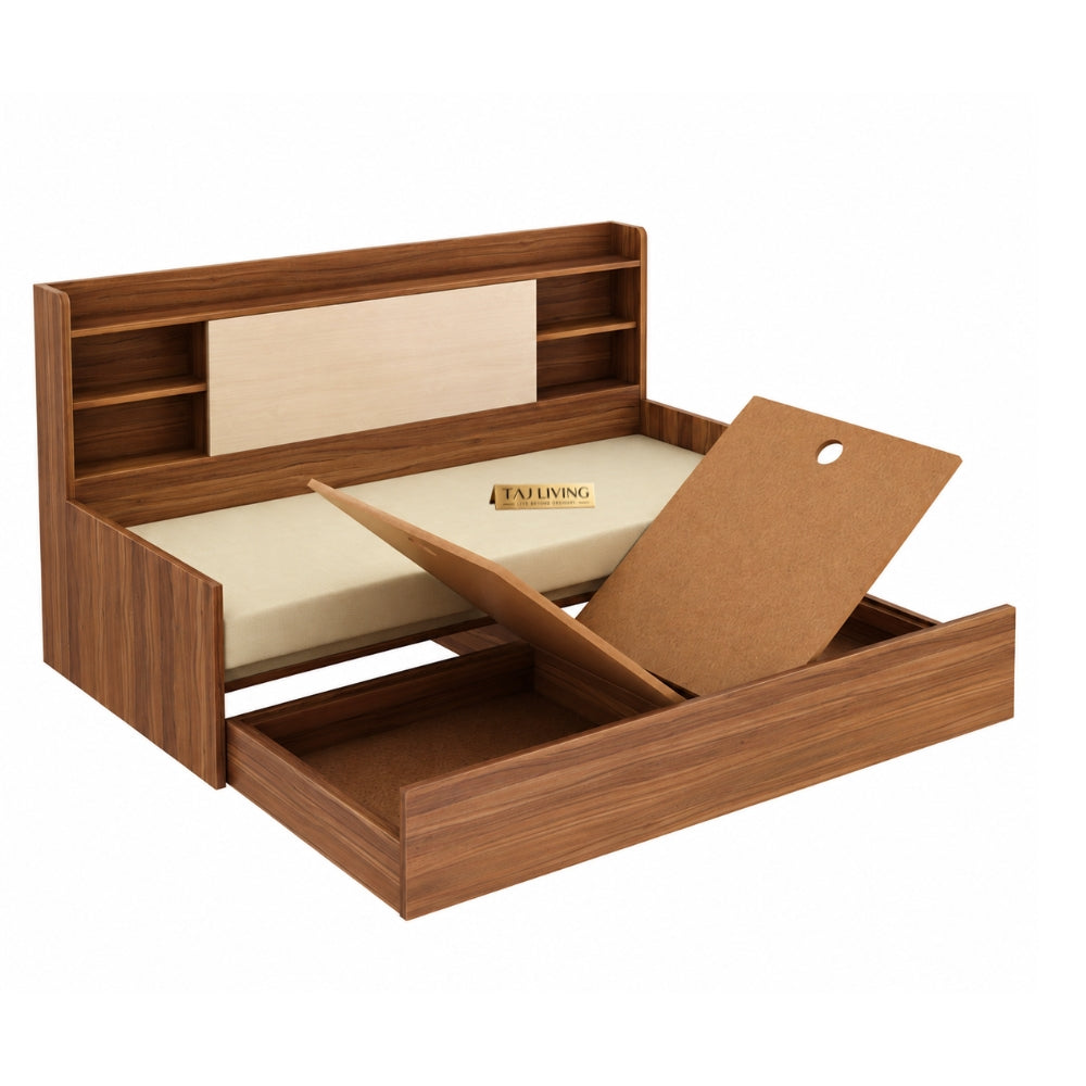 Teak Wood CloudLuxe 3-in-1 Sofa Cum Bed With Box Storage
