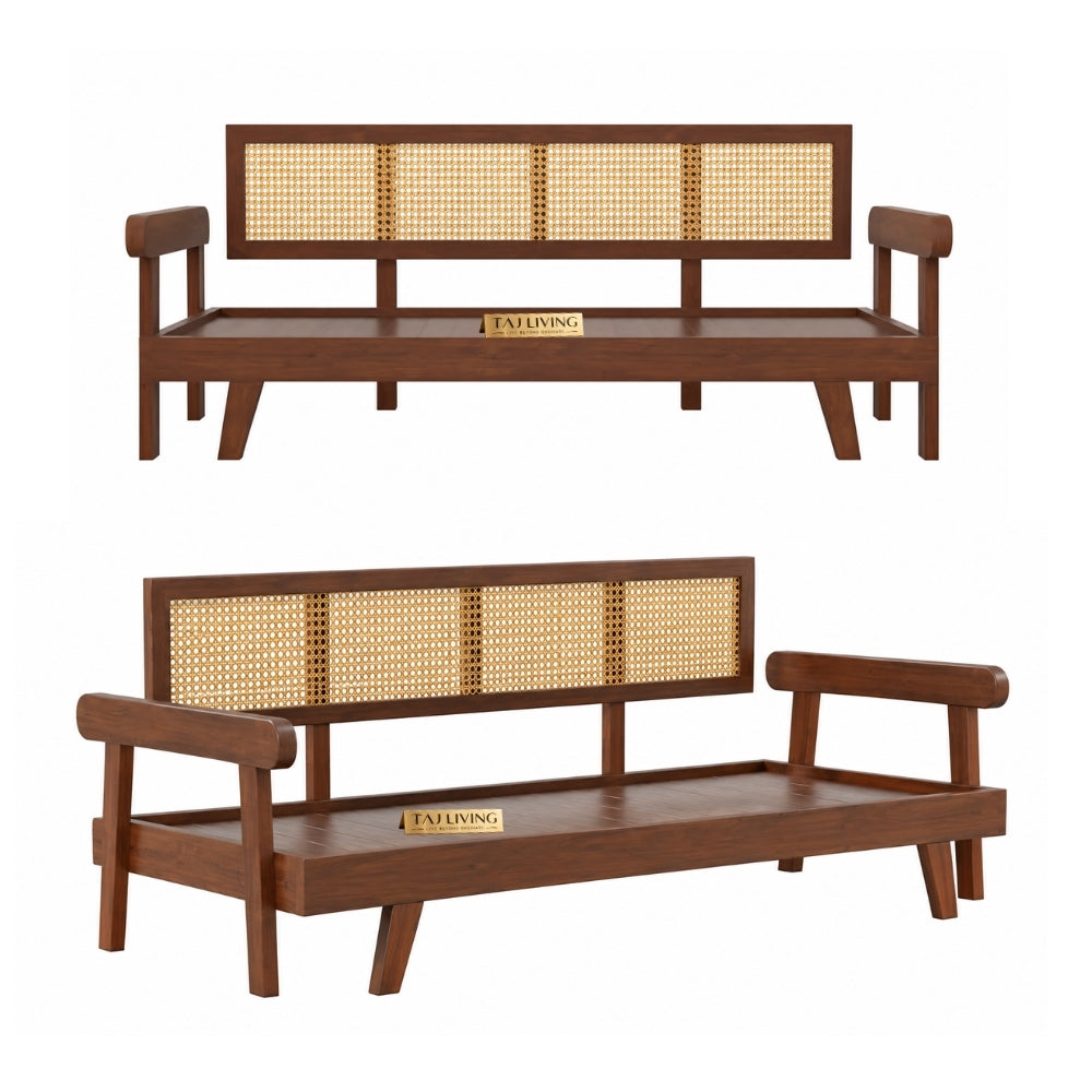 Signature Day Bed with Hand-Framed Backrest and Extendable Lounge