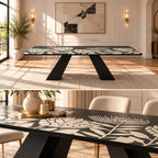 Blossom Inlay Dining Table – Handcrafted 6 Seater Bone Inlay Dining Table