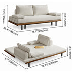 Naysa Sheesham Wood Sofa Cum Bed – Honey Finish