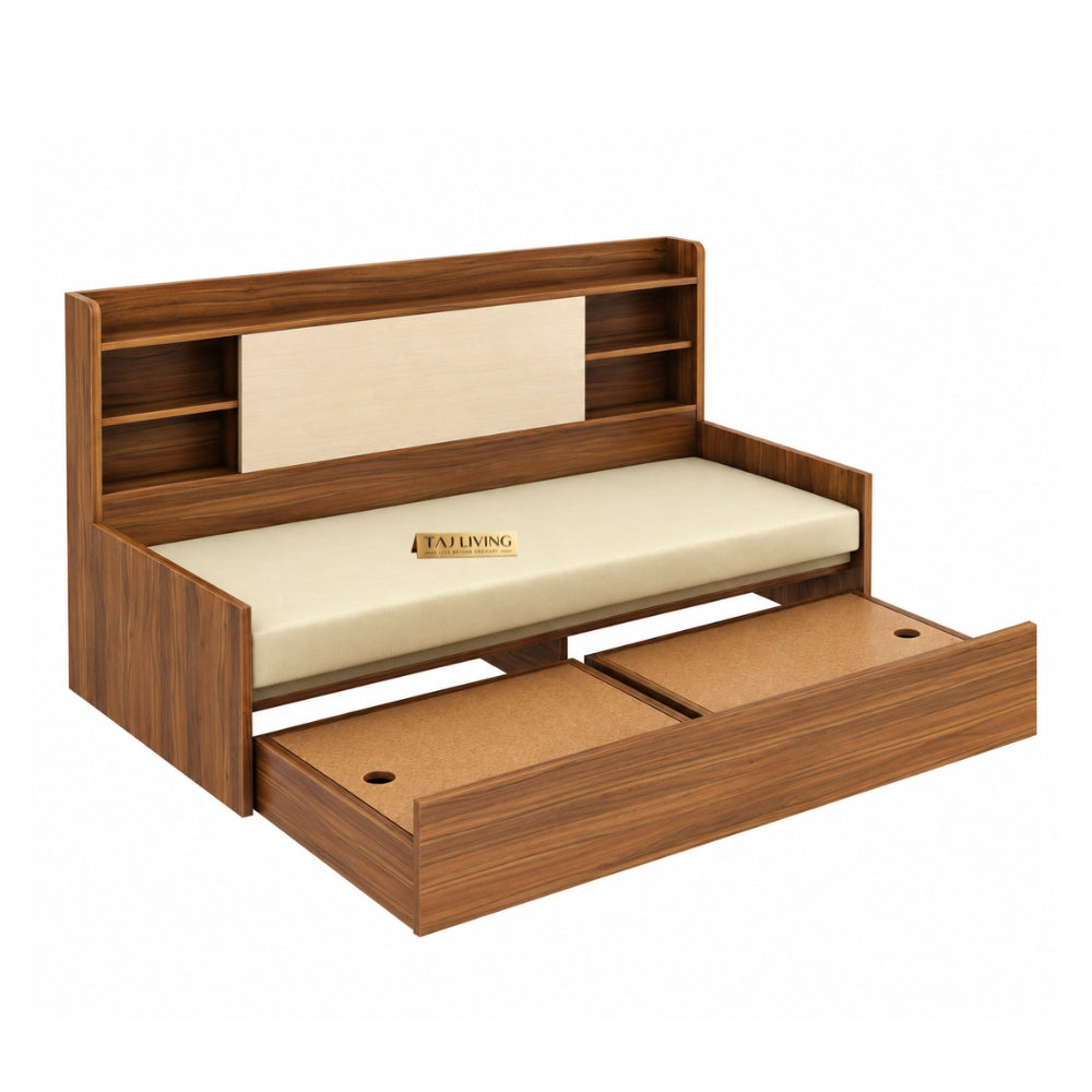 Teak Wood CloudLuxe 3-in-1 Sofa Cum Bed With Box Storage
