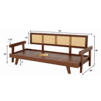Signature Day Bed with Hand-Framed Backrest and Extendable Lounge