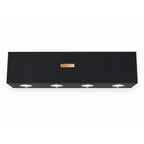 Mother of Pearl Inlay Black 4-Door TV Unit Media Cabinet