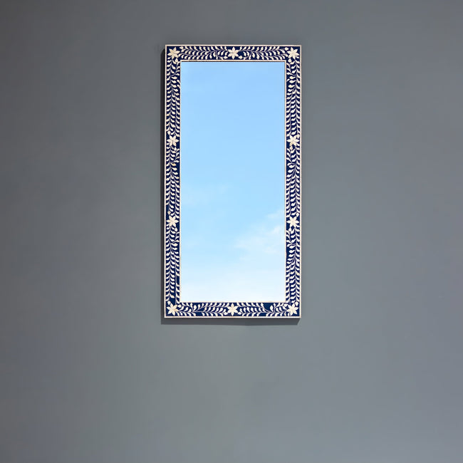 Zarika Floral Bone Inlay Wall Mirror Main Image