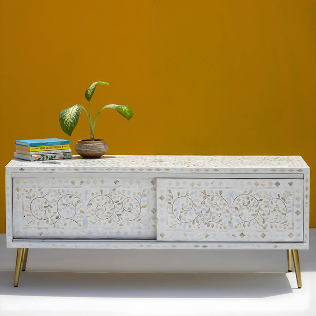 Dharohar Mother of Pearl Inlay TV Unit Main Image
