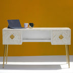 Rajwada Bone Inlay Writing Desk / Console Table