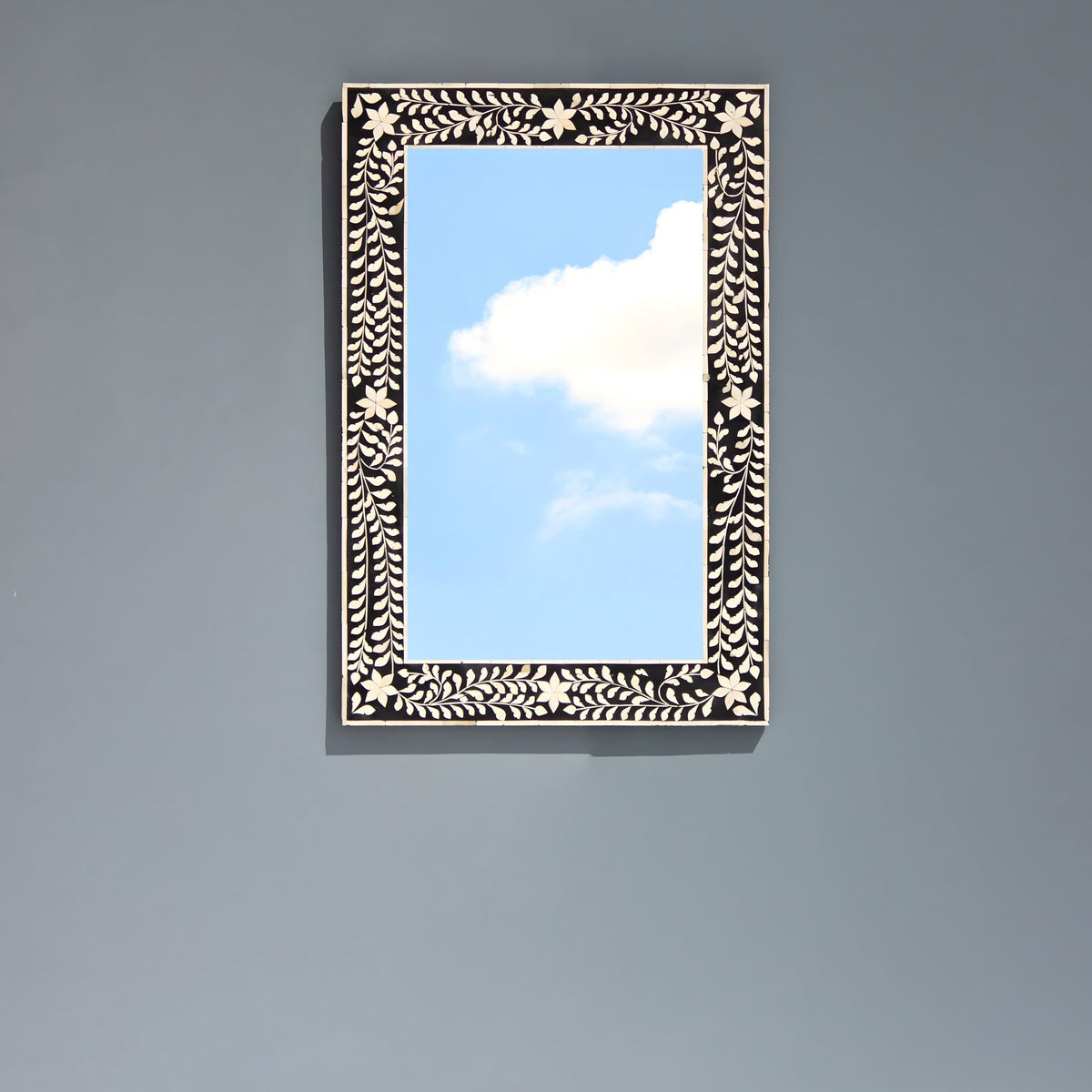 Mehrang Bone Inlay Floral Wall Mirror