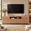 Bone Inlay Orange & White 4-Drawer 2-Door TV Unit Cabinet with Open Shelf