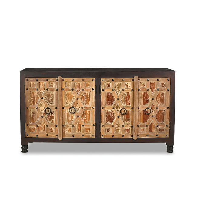 Vintage Distressed Doors Two Tone Sideboard Main Image