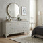 Rajmahal Bone Inlay 7 Drawer Chest of Drawers - Grey Geometric