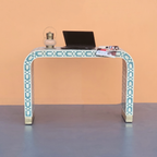 Mandapa Handmade Bone Inlay Console Table - Geometric Pattern