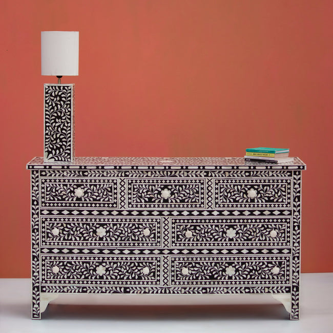 Aangan Bone Inlay Dresser with 7 Drawers Main Image
