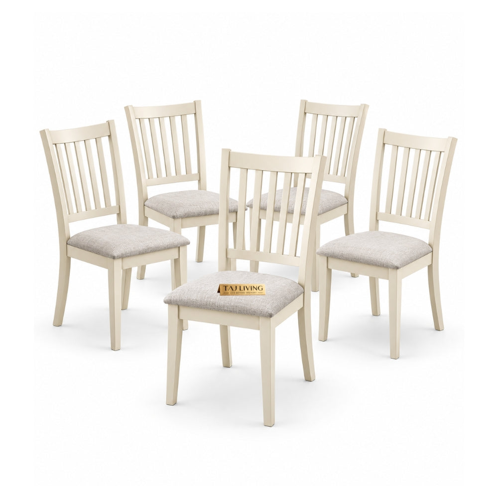 Solid Wood Dining Table Set with 8 Upholstered Chairs (1 Table+8 Chairs