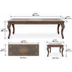Riwaayat Hand-Carved Wooden Bone Inlay 6 - seater Dining Table