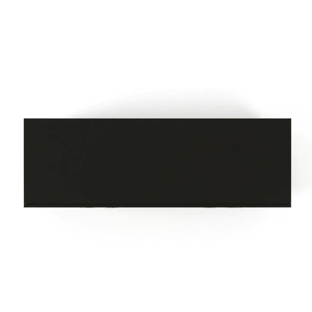 Mother of Pearl Inlay Black TV Unit – 4 Door Media Cabinet