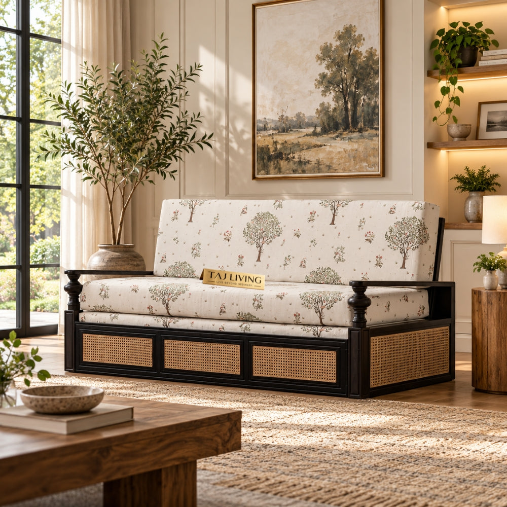 Classic Cochin Fabric Sofa Cum Bed
