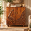 Maharaja Wooden Peacock Storage Cabinet