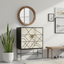 Kashvi Black & White Bone Inlay 2-Door Cabinet – Geometric Design