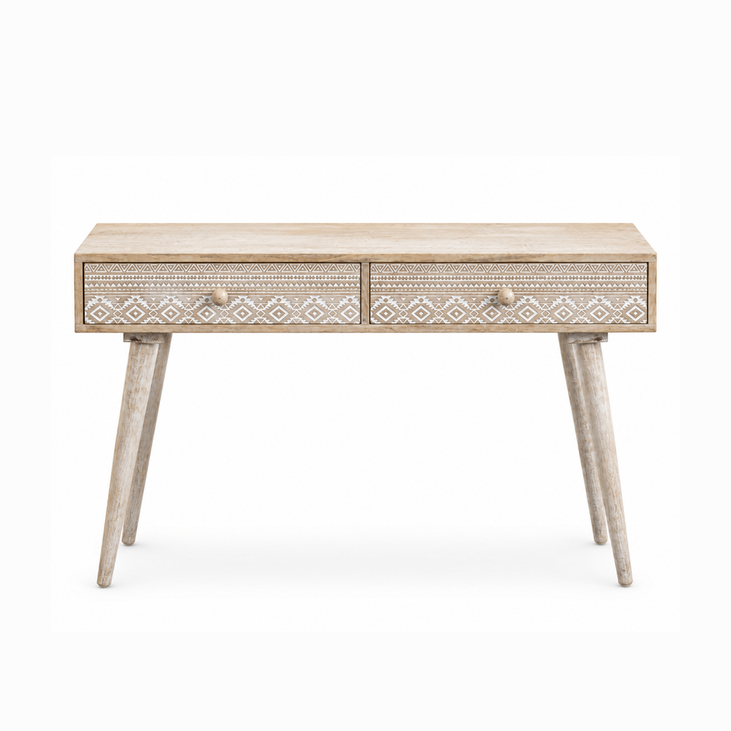 Kesar Mahal Natural Mango Wooden Study Console Table