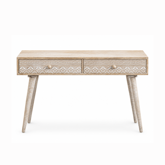 Kesar Mahal Natural Mango Wooden Study Console Table Main Image