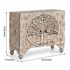 Mughalika White Washed Mango Wood Cabinet