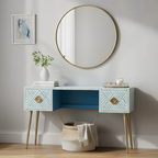 Jodhana Bone Inlay Sky Blue Console Table / Home - Office Study Desk