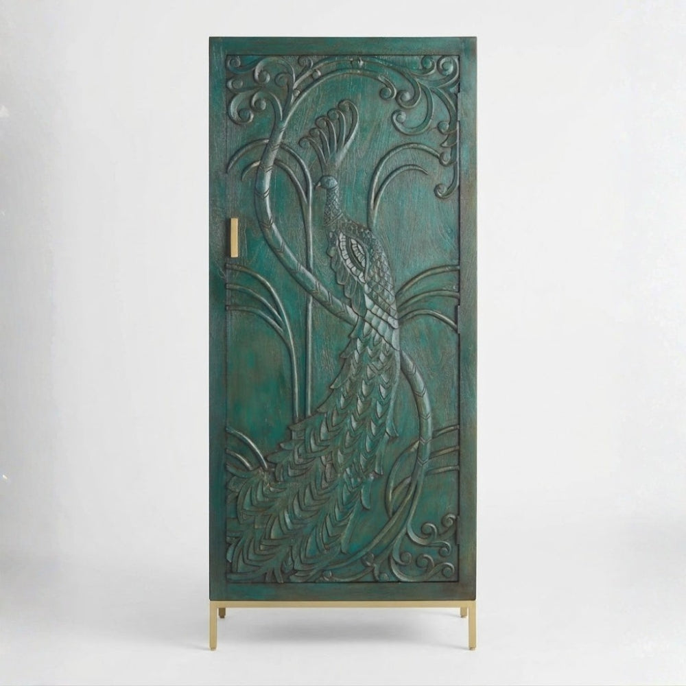 Kuldhara Hand Carved Wooden Wardrobe