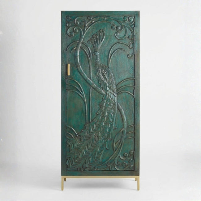 Kuldhara Hand Carved Wooden Wardrobe Main Image