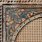 Mandana Handcrafted Bone Inlay & Cane 3-Door Sideboard