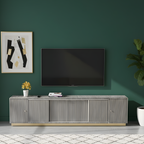 Haveli Bone Inlay Media Console or Cabinet with Gold Base
