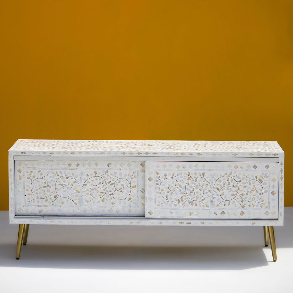 Dharohar Mother of Pearl Inlay TV Unit