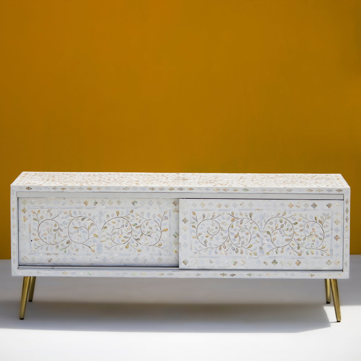 Dharohar Mother of Pearl Inlay TV Unit
