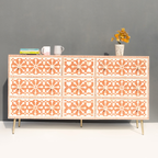 Sunshine Bone Inlay Chest of 9 Drawers