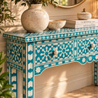 Marudhara Bone Inlay 3 Drawers Console Table