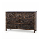 Meerabagh Hand Carved Chest of 7 Drawers