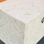 Virāsat Bone Inlay Storage White Media Unit / Sideboard ( Optical Design )