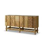 Marudhara Carved Wood Sideboard, Three Doors